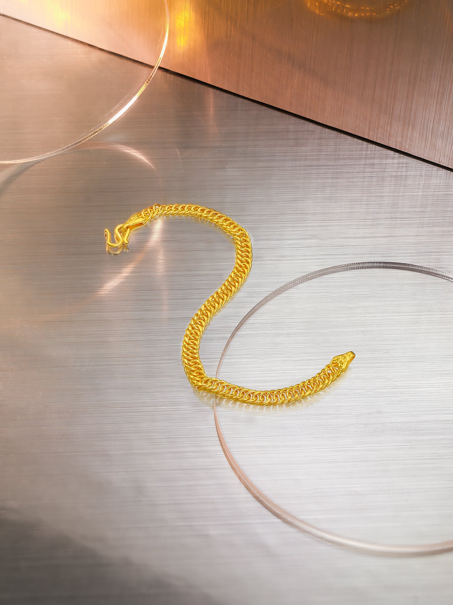 999 24K Gold Chain Bracelet 8-11g A0711742