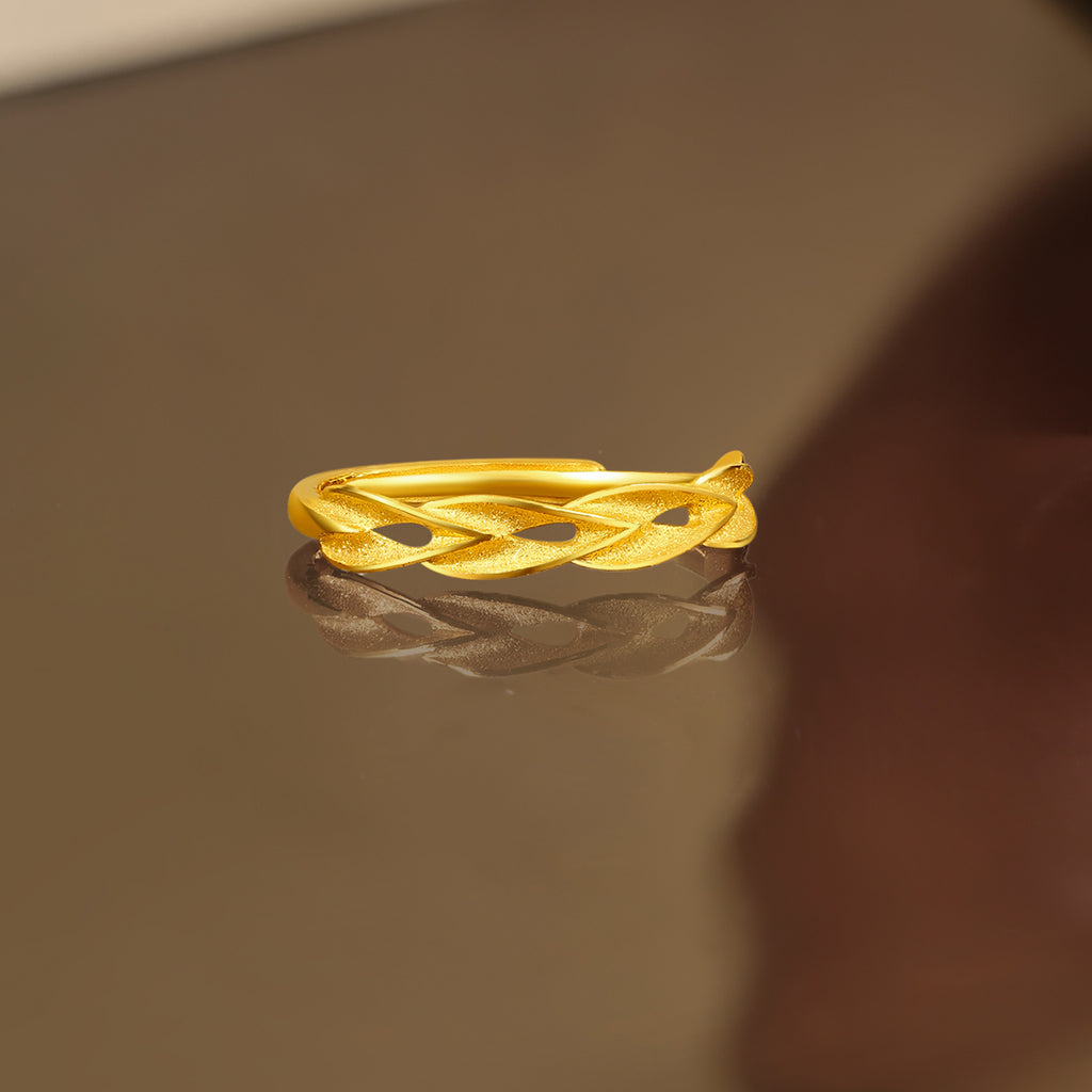 999 24K Gold Ring Leaf 1.8-2.3g A0112977