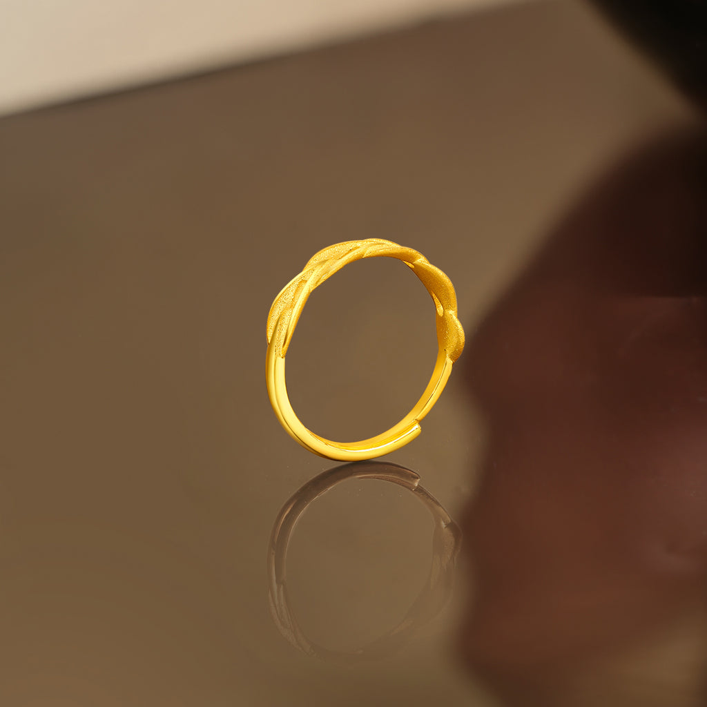 999 24K Gold Ring Leaf 1.8-2.3g A0112977