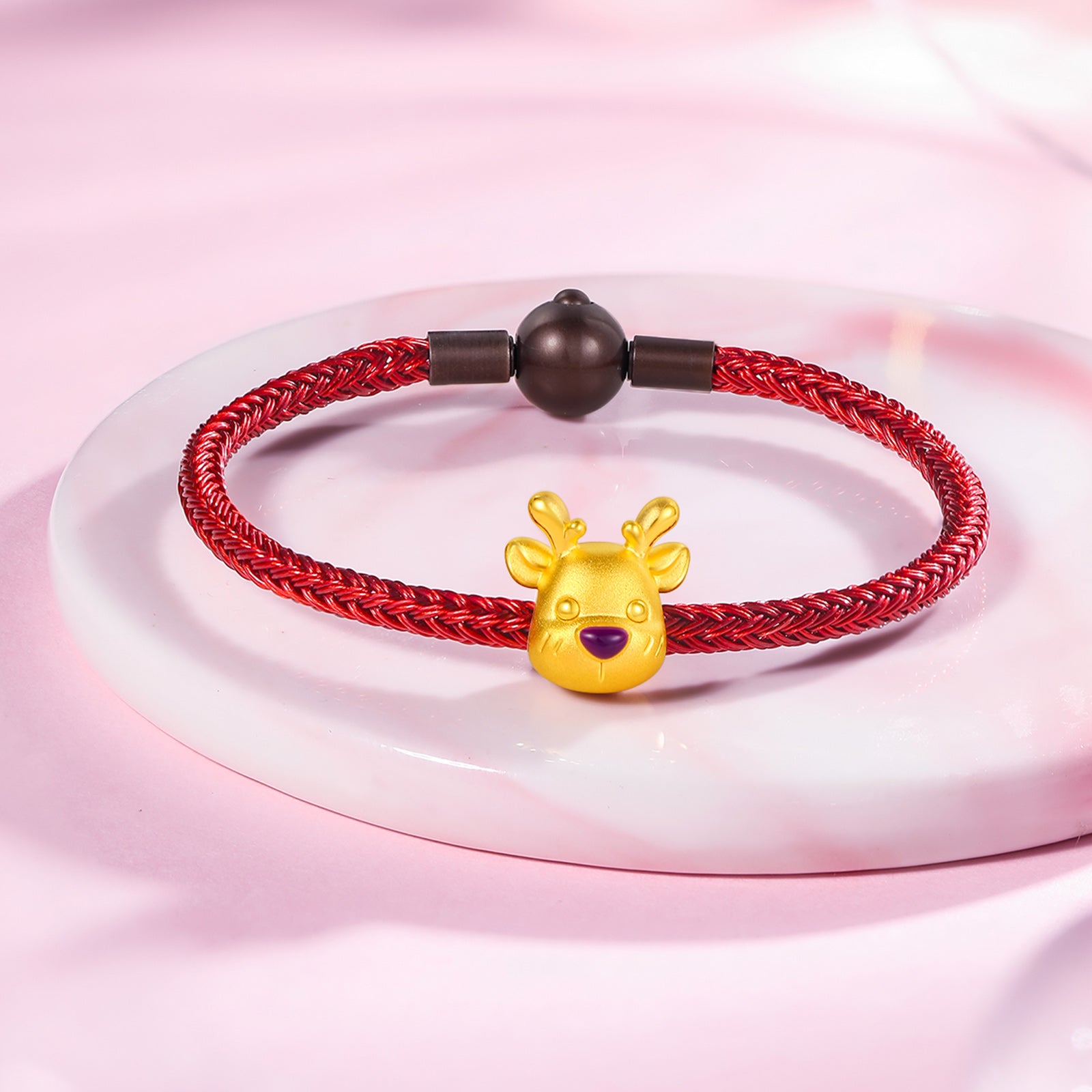   24K Gold Charm Bracelet              Elk 1-1.2g ADHH163891