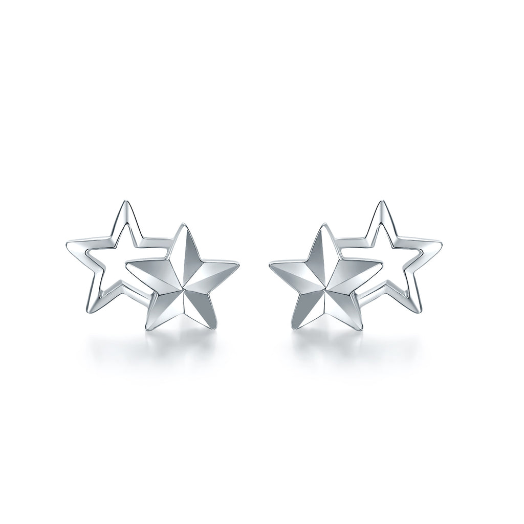 950 Platinum Earrings Star 1.3-1.6g PT093963