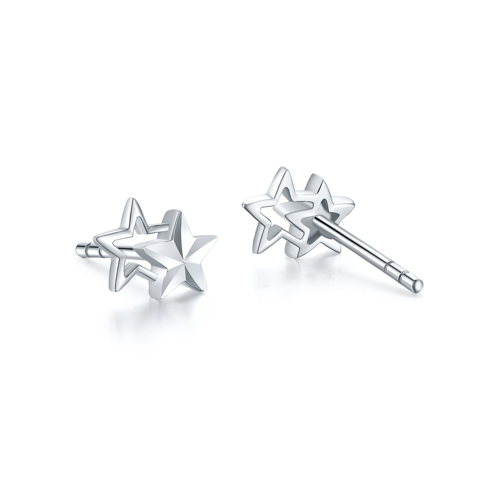 950 Platinum Earrings Star 1.3-1.6g PT093963