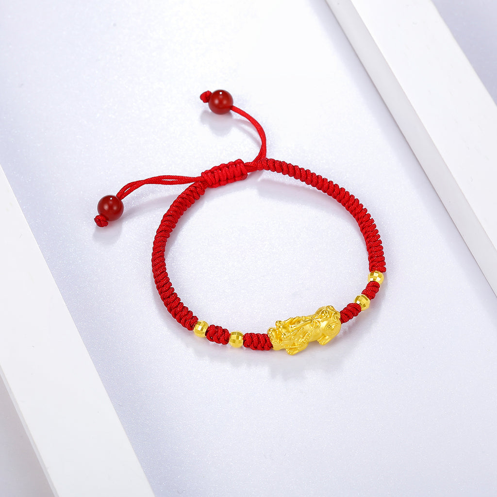  24K Gold String Bracelet              Pixiu 1.3-1.5g AD171270