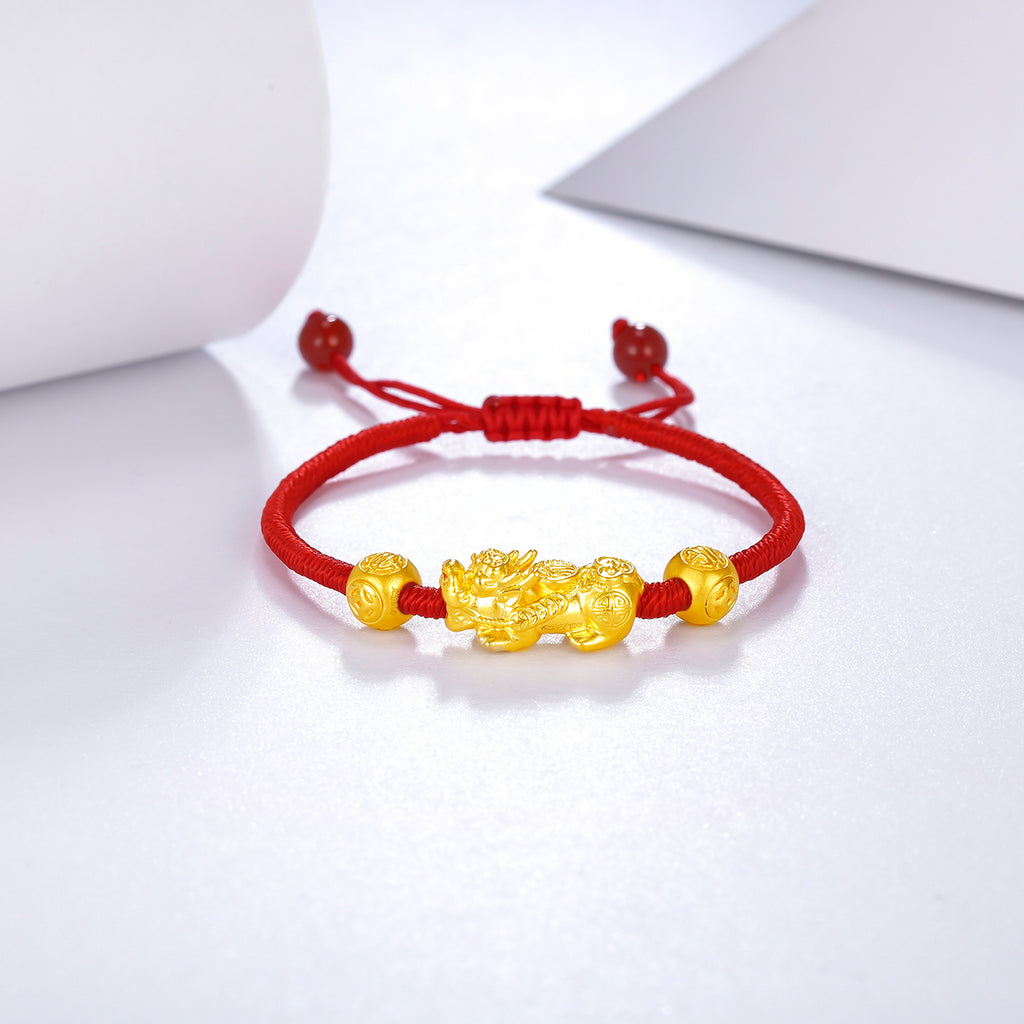   24K Gold String Bracelet              Pixiu 1.8-2.1g AD171272