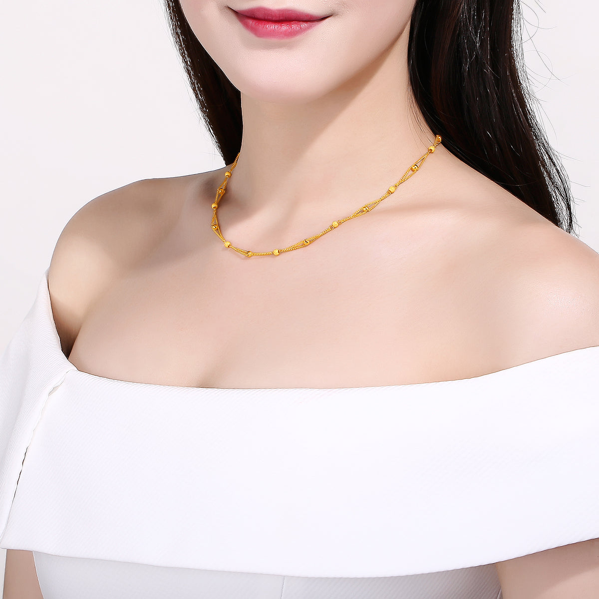 999 24K Gold Necklace 8.5-9.5g AA054087