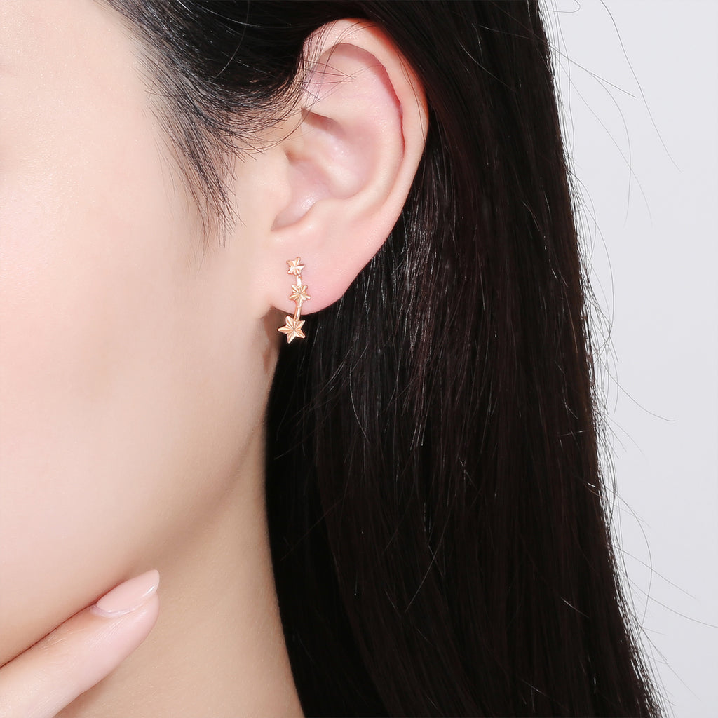 18K Rose Gold Earrings Star 0.7-1g KI094612