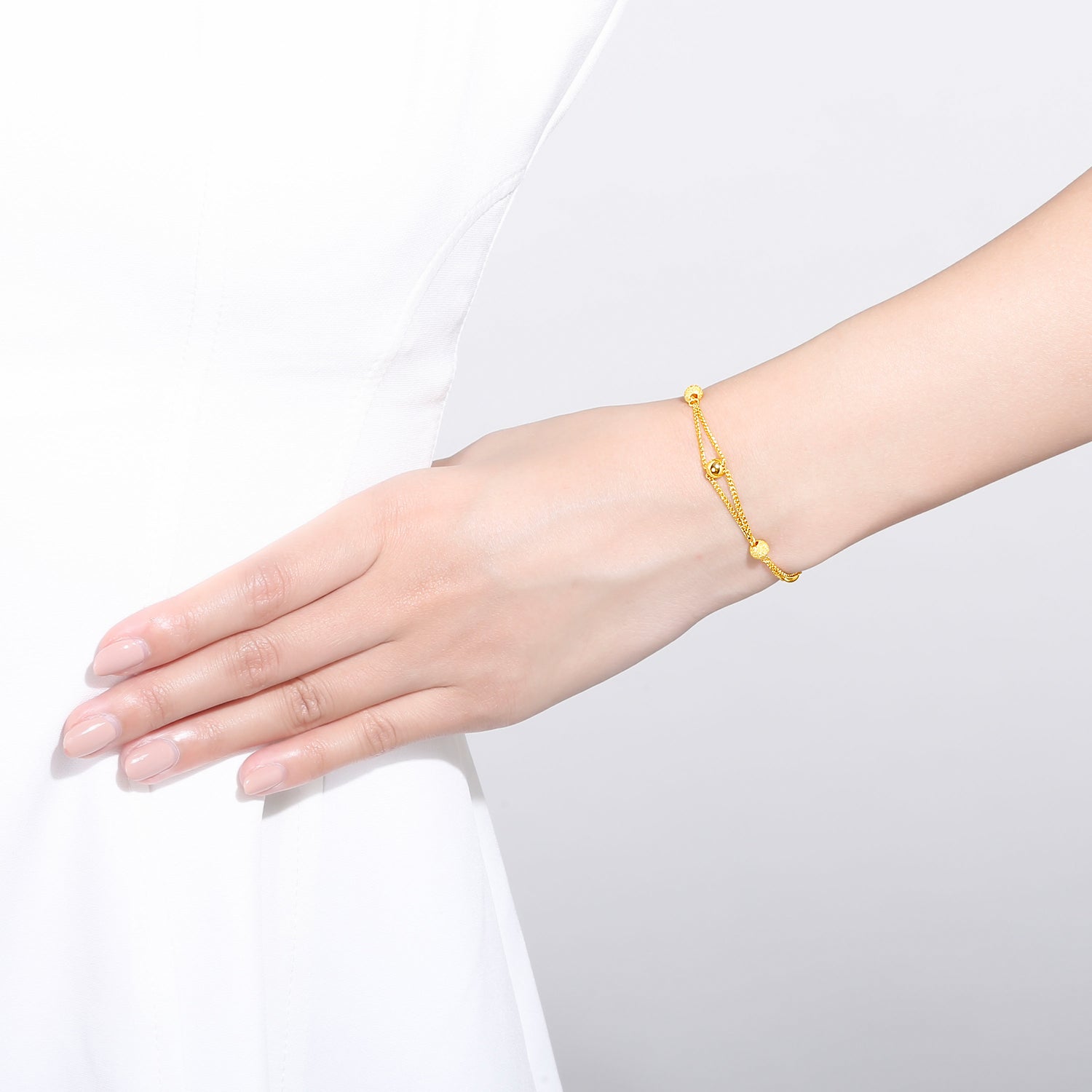 999 24K Gold Chain Bracelet 5.3-5.8g AA072322