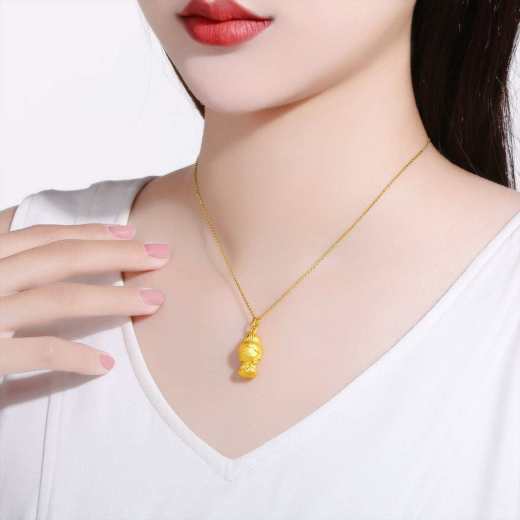   24K Gold Pendant              Mahasthamaprapta Bodhisattva 2.3-2.7g AD045044