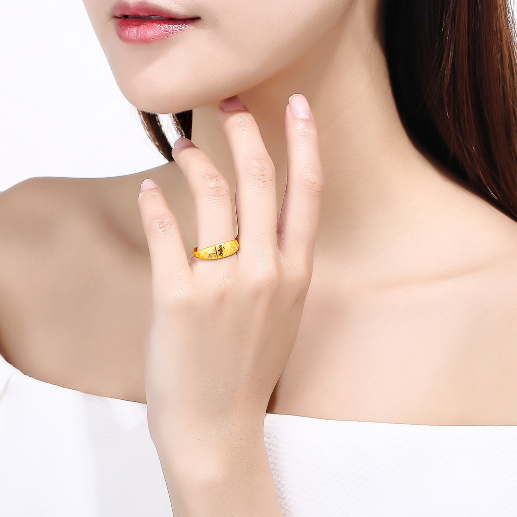 999 24K Gold Ring Fu 4.8-5.2g AA014044