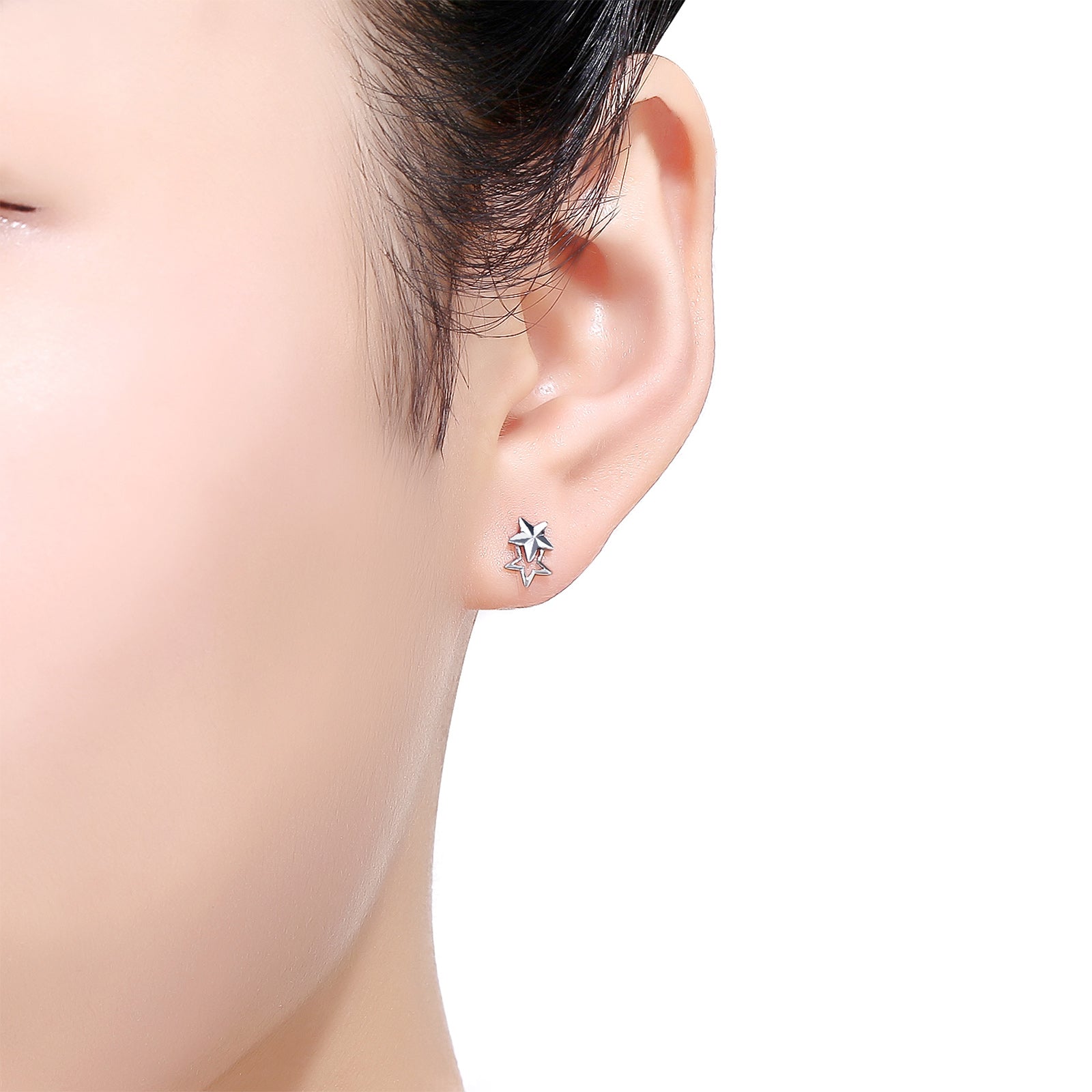 950 Platinum Earrings Star 1.3-1.6g PT093963