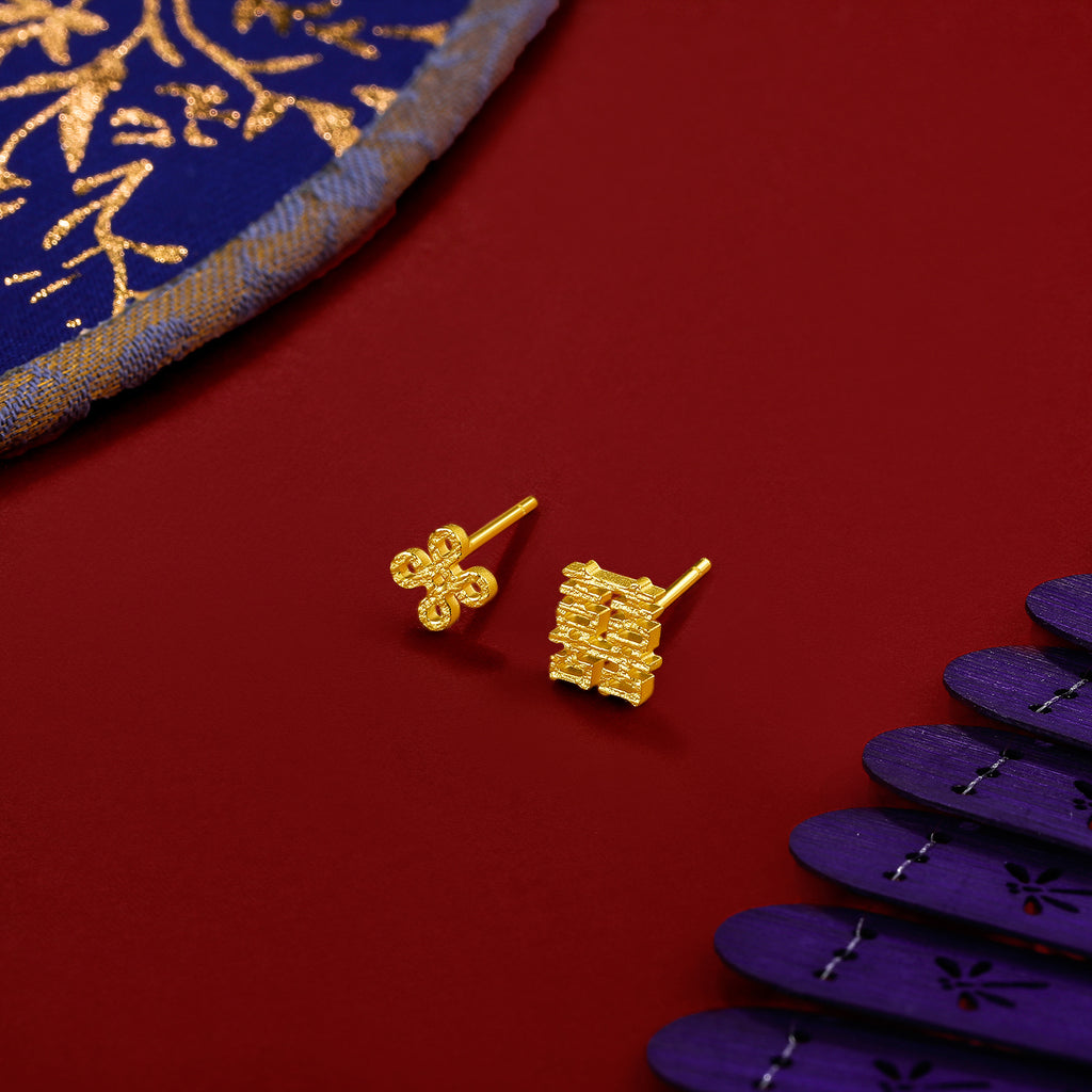 999 24K Gold Earrings 1.1-1.4g AA094686