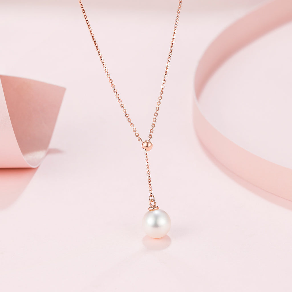 18K Gold Pendant Necklace Pearl 1-1.3g KIPB065480