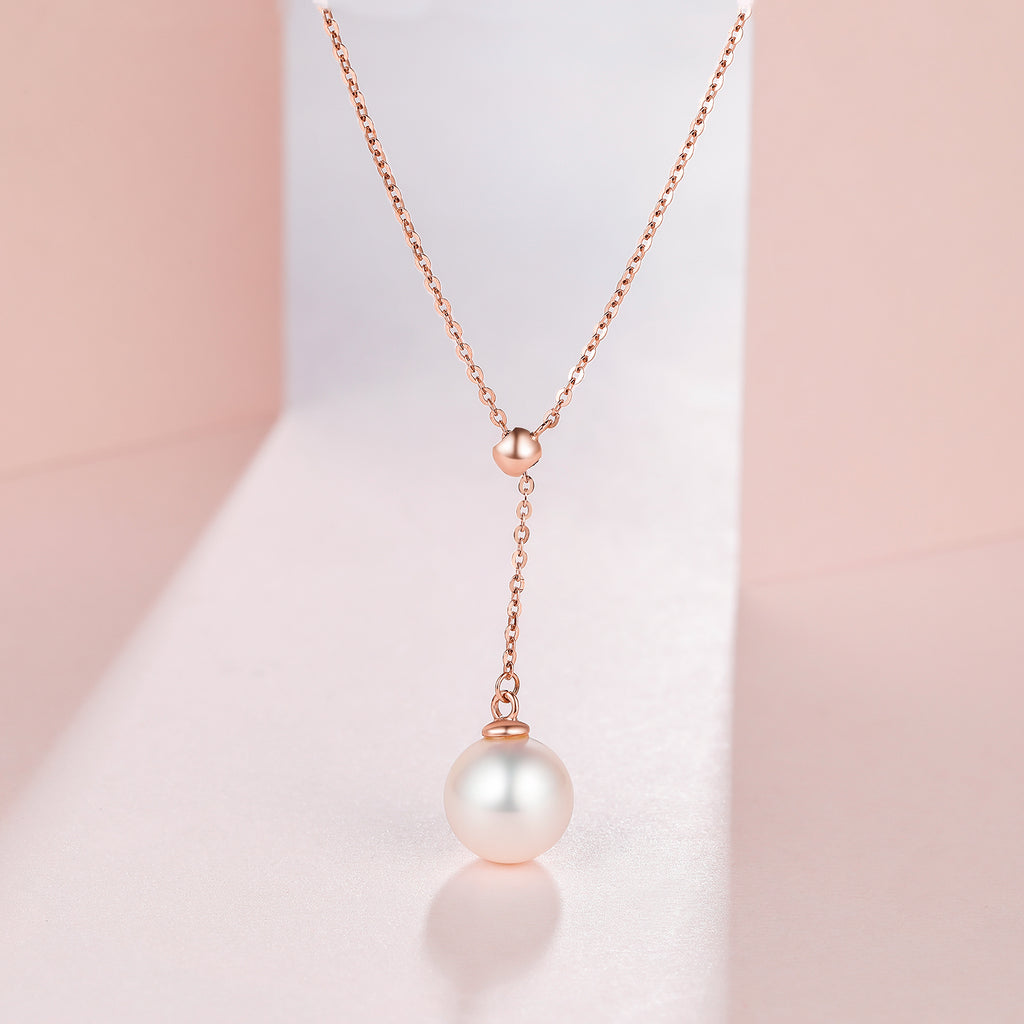 18K Gold Pendant Necklace Pearl 1-1.3g KIPB065480