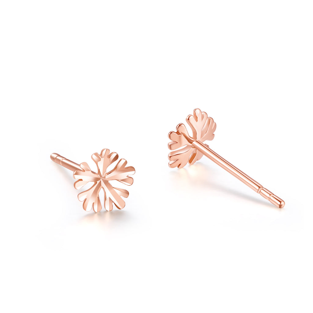 18K Rose Gold Earrings Flower 0.5-0.8g KI094628