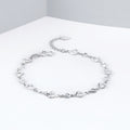 950 Platinum Chain Bracelet Heart 3-3.3g PT070464
