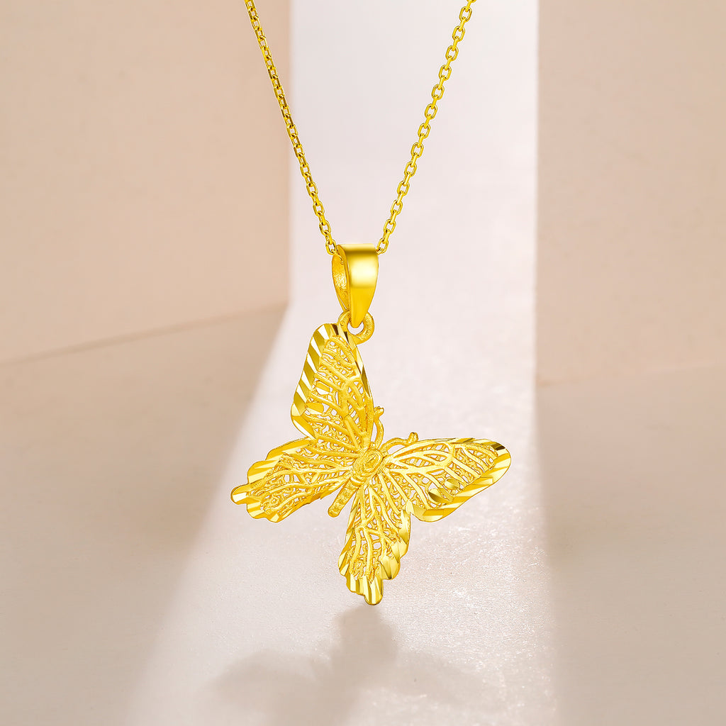 999 24K Gold Pendant Butterfly 1.5-1.8g AA044214
