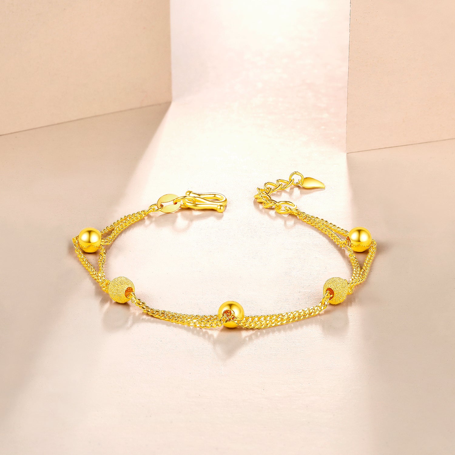 999 24K Gold Chain Bracelet 5.3-5.8g AA072322
