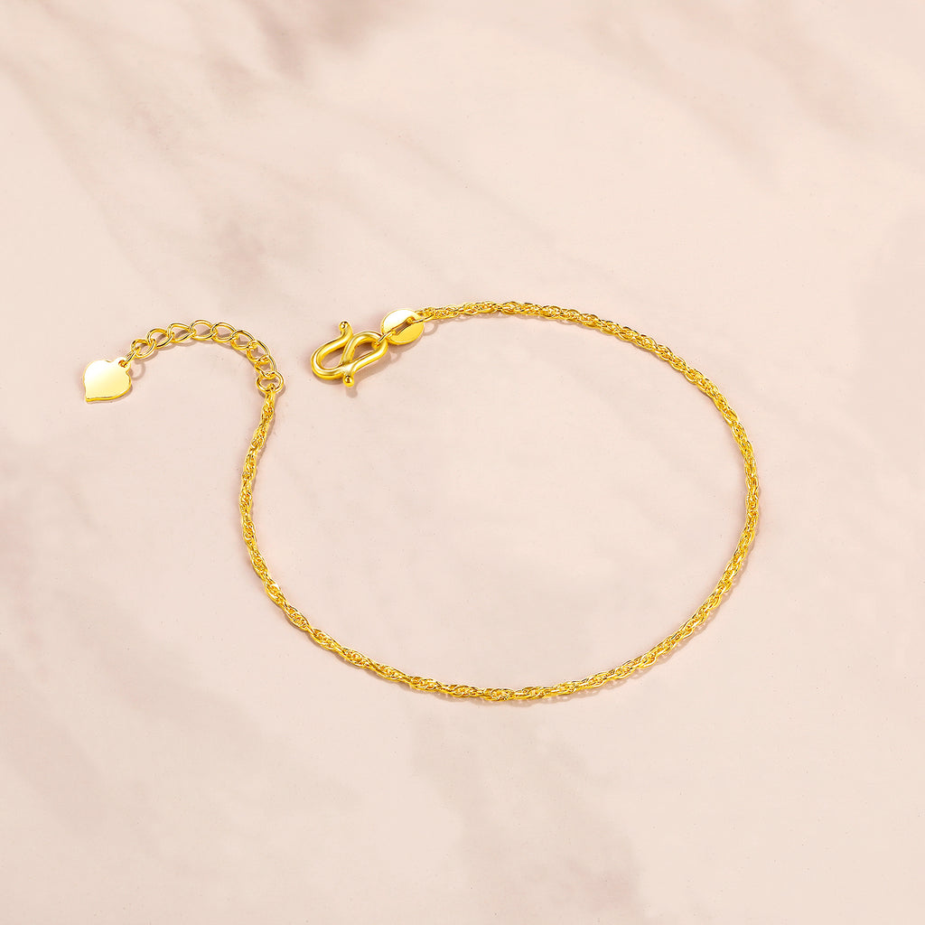 999 24K Gold Chain Bracelet 1.6-2g AA072175