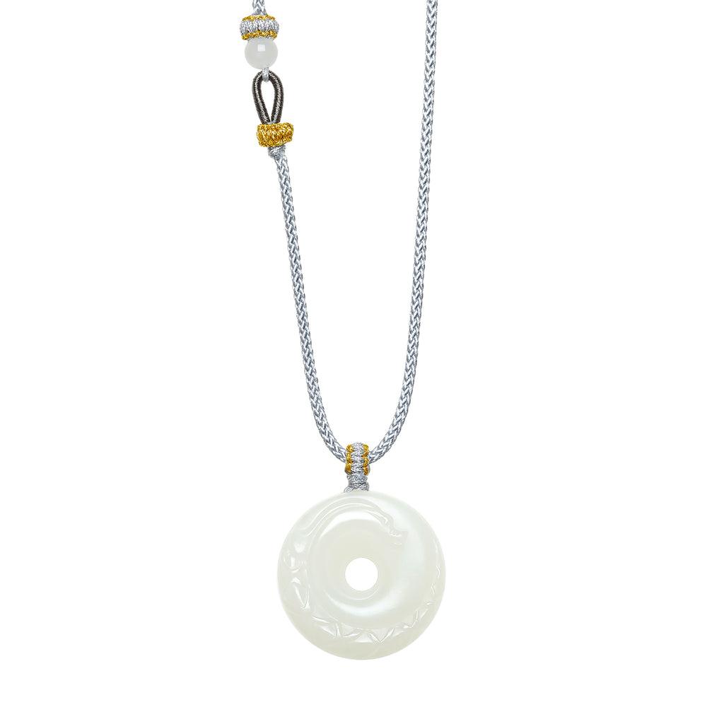 Pendant Hetian Jade 6-6.5mm Peace Buckle Y0413955
