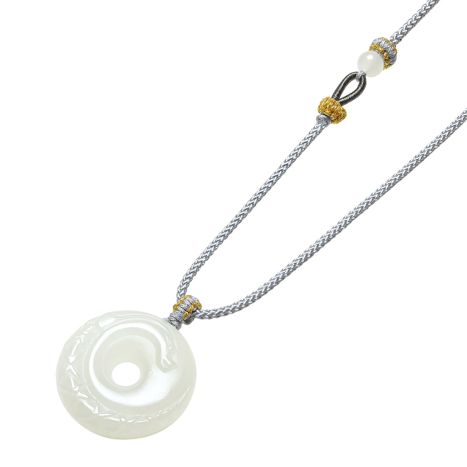 Pendant Hetian Jade 6-6.5mm Peace Buckle Y0413955
