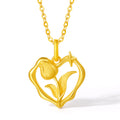 999 24K Gold Pendant Flower 2.76-3.06g A0413044