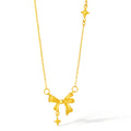 "Cute&Cool" 999 24K Gold Pendant Necklace Bow 3-3.3g A0613043