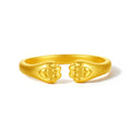 999 24K Gold Ring Cat's paw 3.8-4.5g A0112537