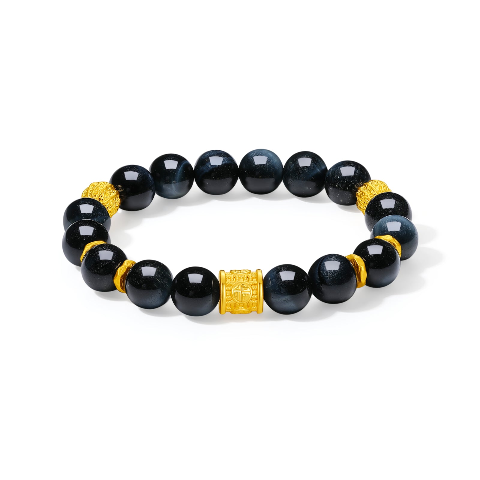 24K Gold Beaded Bracelet Tigerite 2-2.6g A1921206