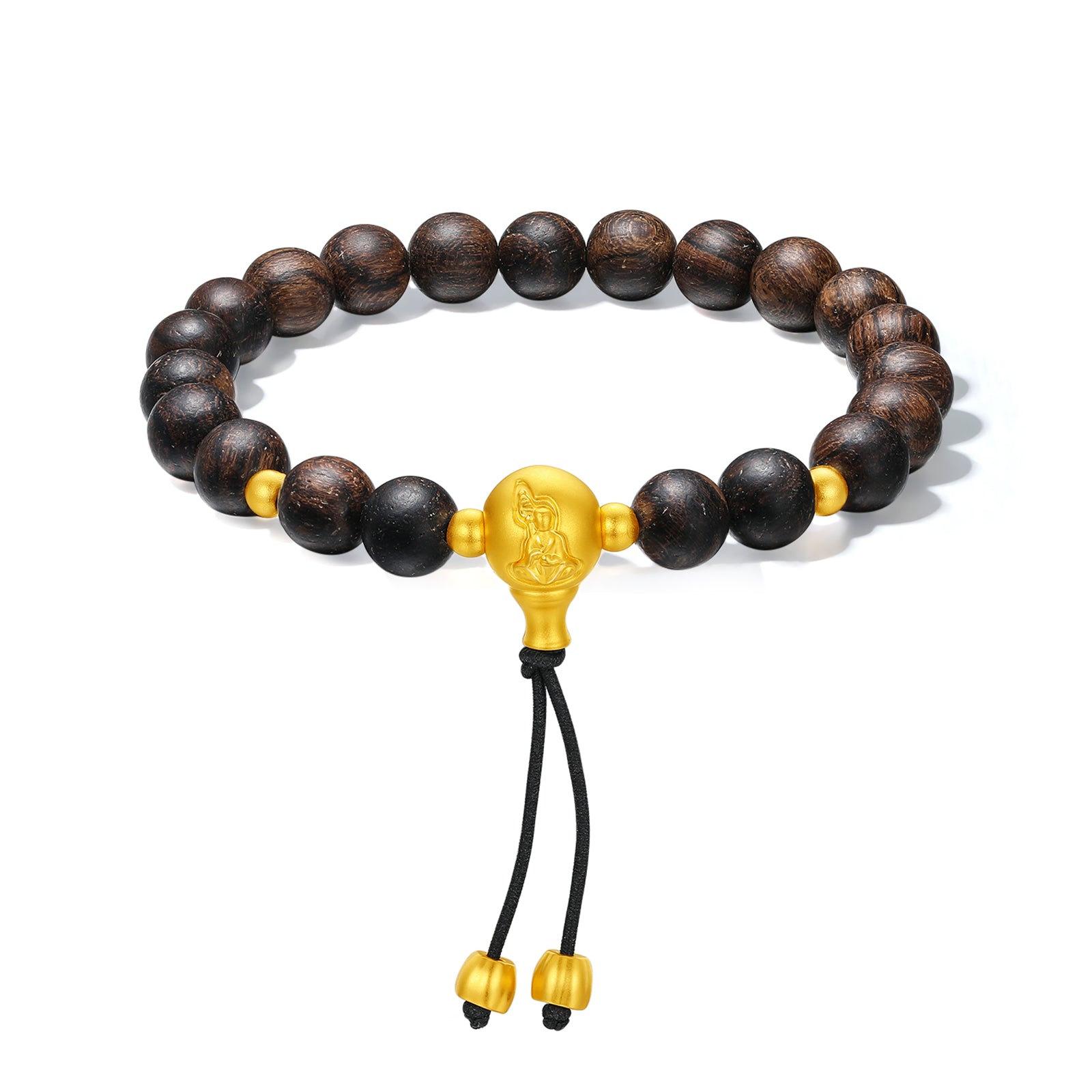九華山' 24K金珠手鍊 木珠 地藏菩薩 A1914668