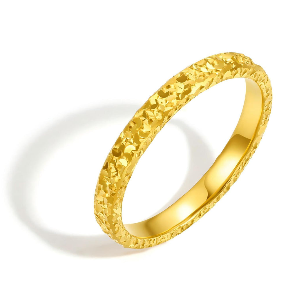 24K Gold Crushed Ice Ring 3.2-4.7g A0113002