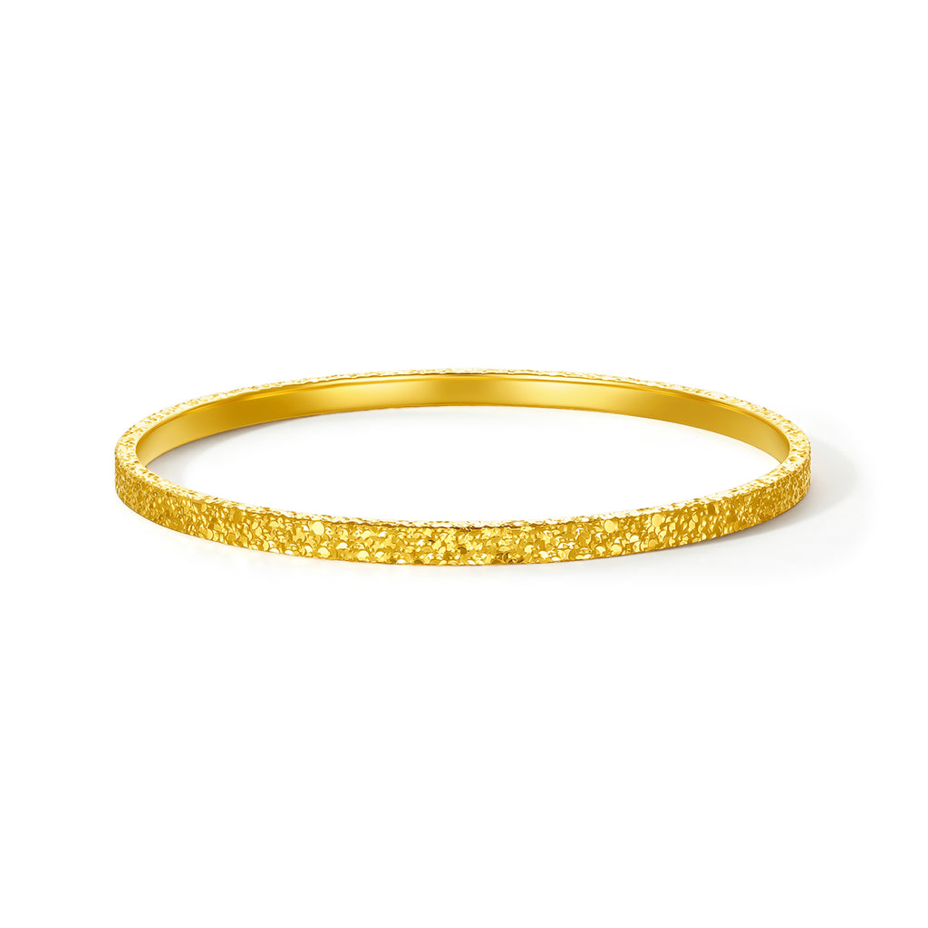 999 24K Gold Bangle Bracelet 20-23g A1013001