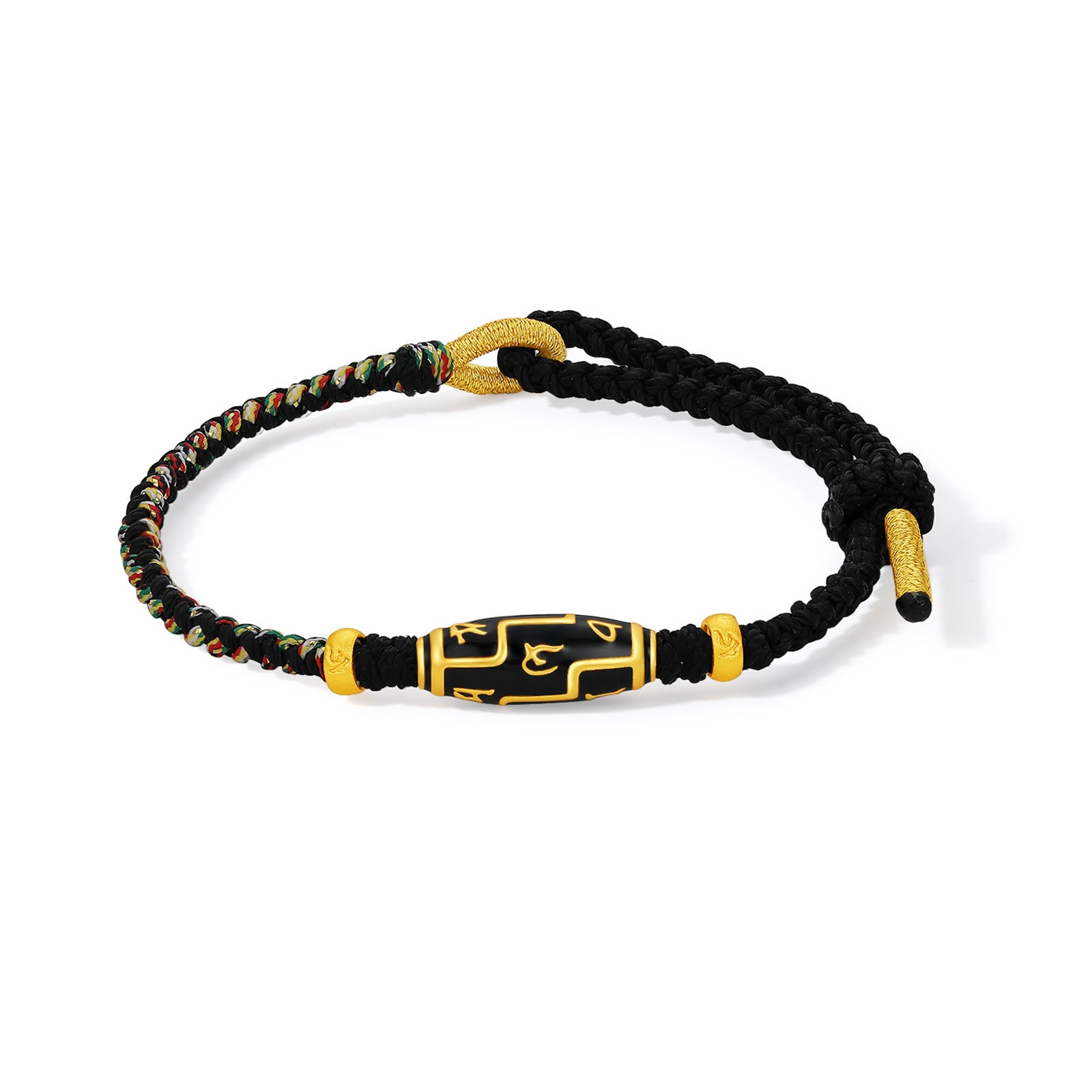 Jiuhua Mountain' 24K Gold String Bracelet Buddhist Scripture A1715288