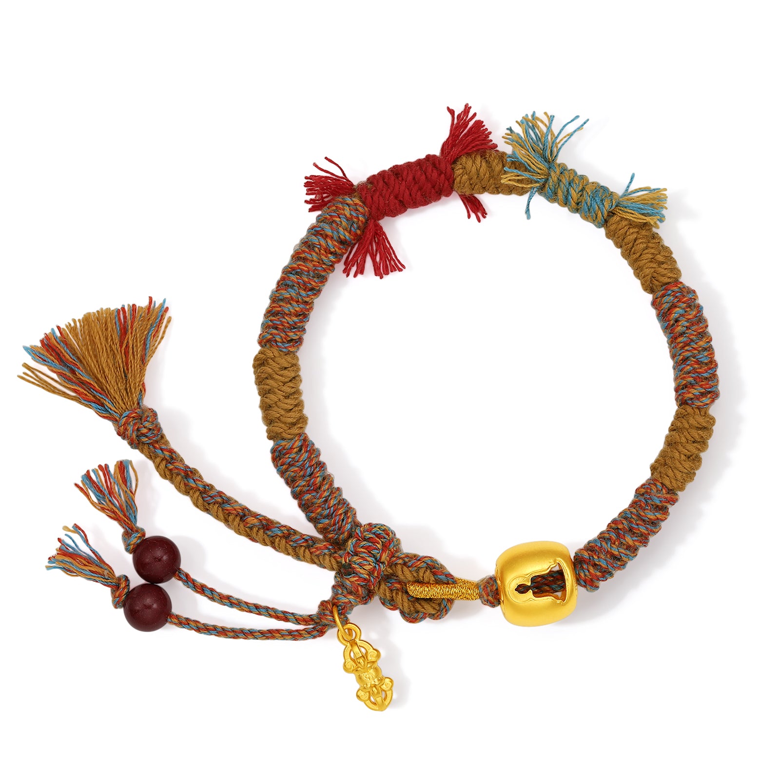 Jiuhua Mountain' 24K Gold String Bracelet Vajra A1715289