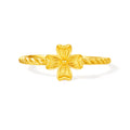 “Dream in the Garden” 24K Gold Ring Flower 1.7-2.3g A0115909