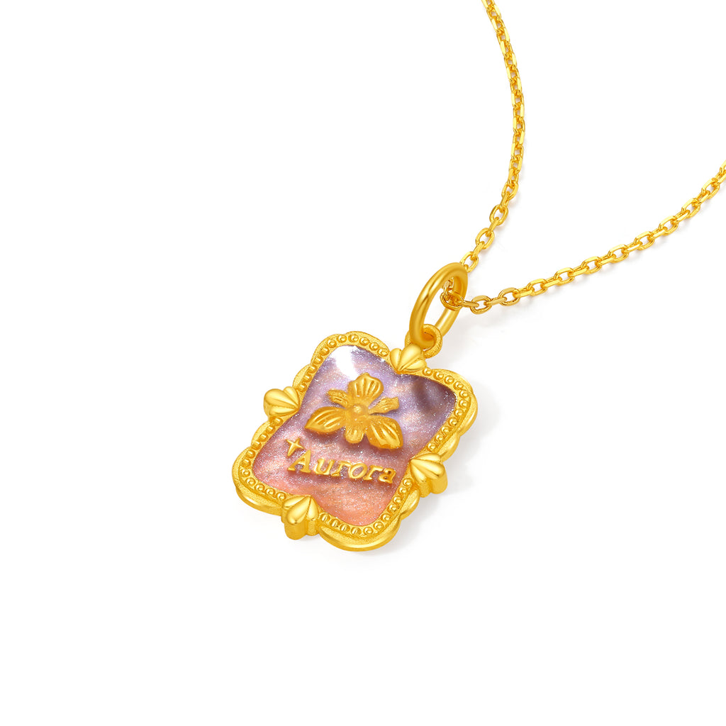 999 24K Gold Pendant Flower 3.22-3.52g A0421045