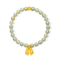 Jiuhua Mountain' 24K Gold Beaded Bracelet Heitian Jade Mudras Y1915276