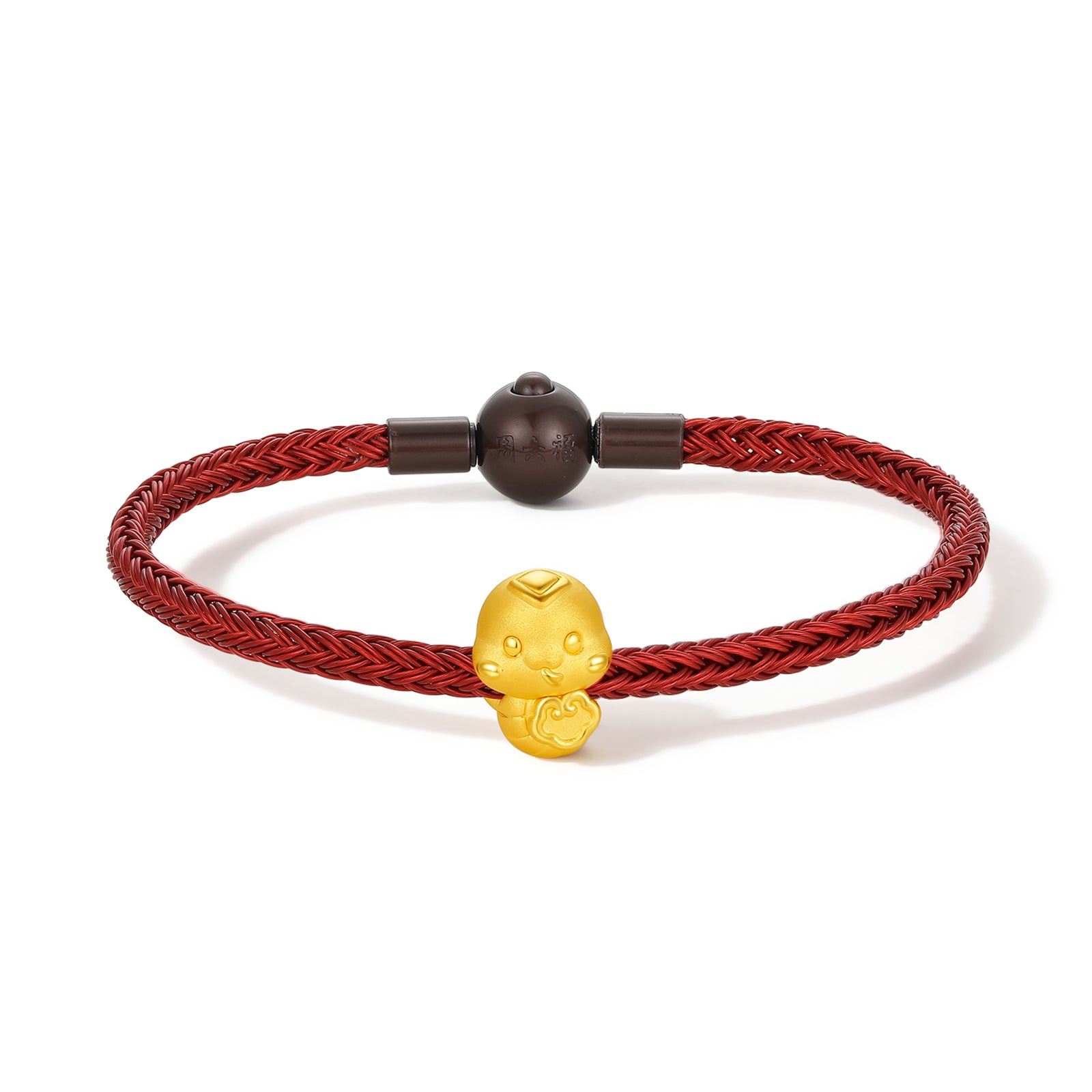 "Chinese Zodiac Snake" 24K Gold Charm Bracelet Snake 1-1.3g A1613095