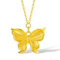 999 24K Gold Pendant Necklace Butterfly 4.1-4.6g A0613615