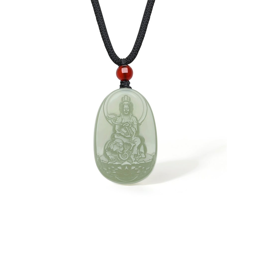 Pendant Hetian Jade Agate 6-6.5mm Guanyin Y0411976
