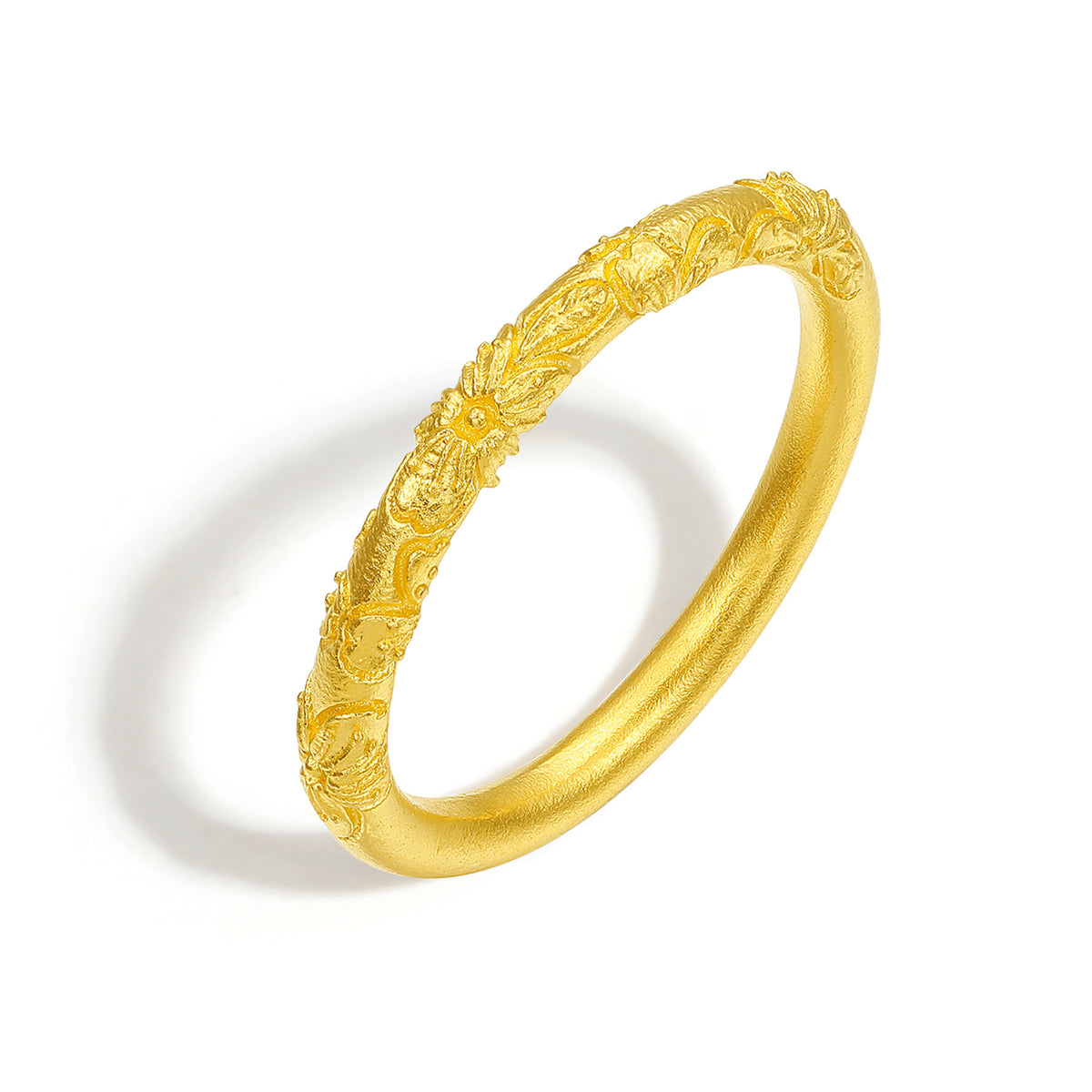 999 24K Gold Ring Flower 3-5g A0112814