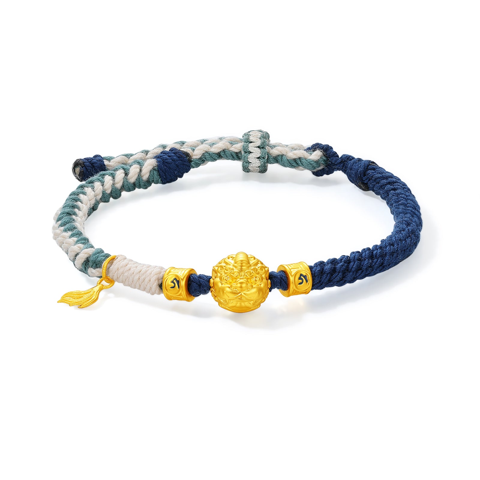 Jiuhua Mountain' 24K Gold String Bracelet Ksitigarbha's Mount Diting A1715506