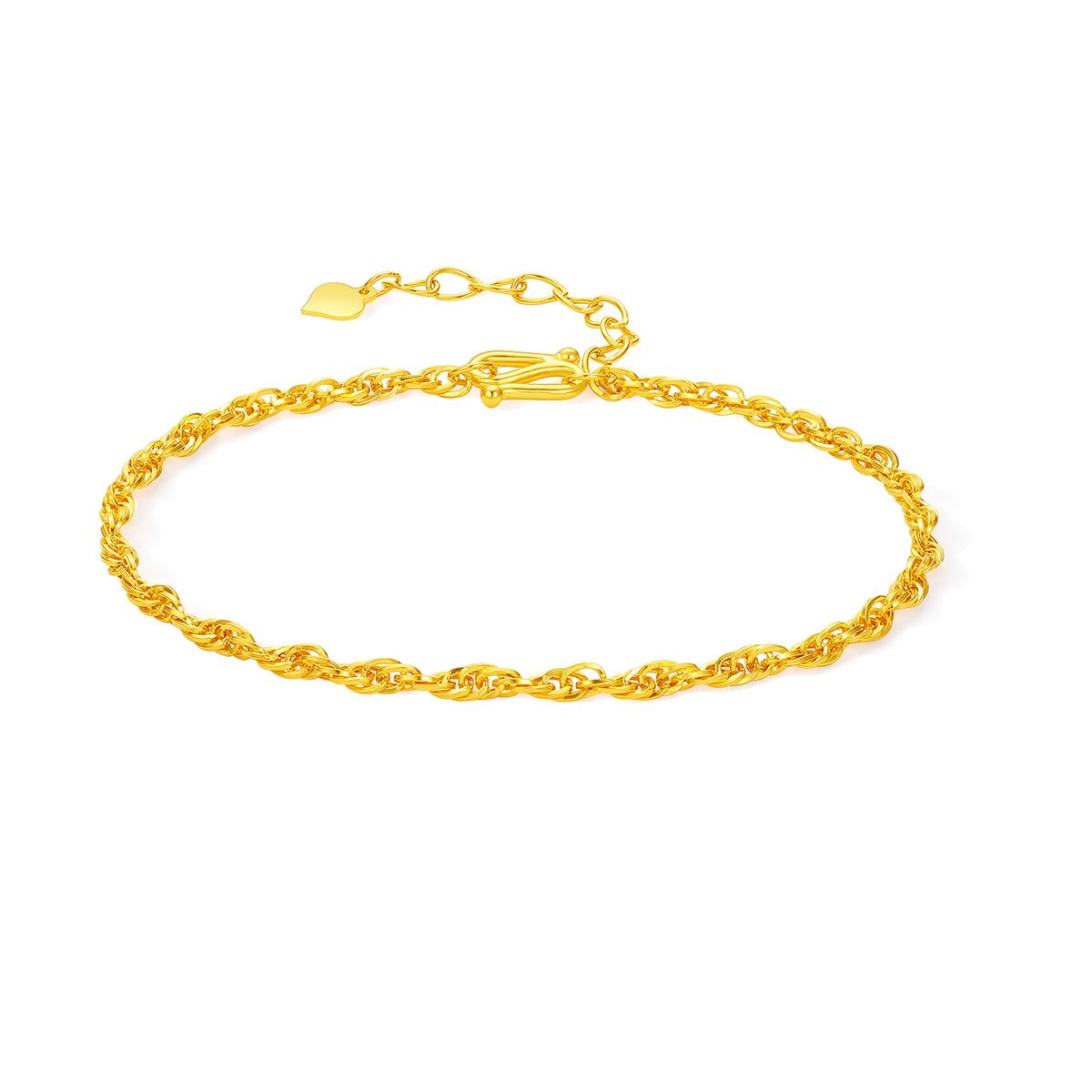 999 24K Gold Chain Bracelet 2.95-3.35g A0715958
