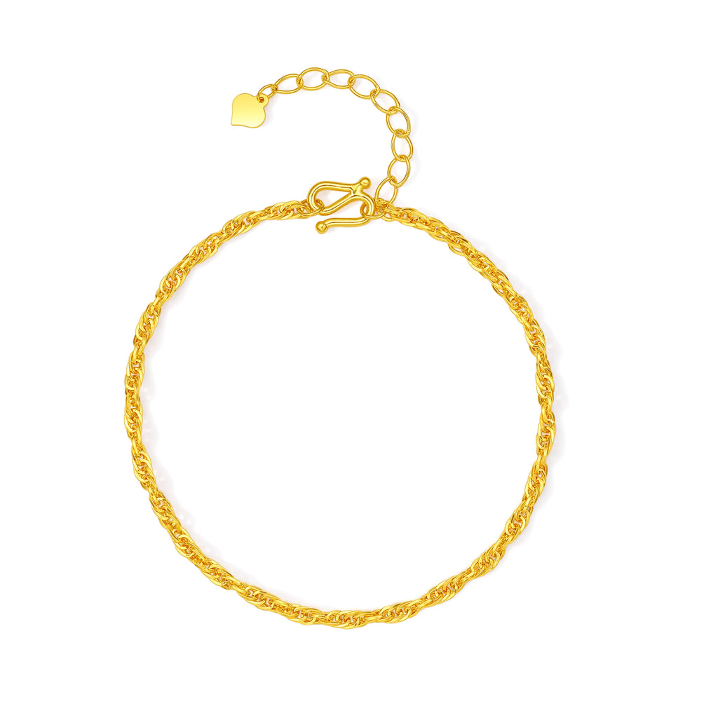 999 24K Gold Chain Bracelet 2.95-3.35g A0715958