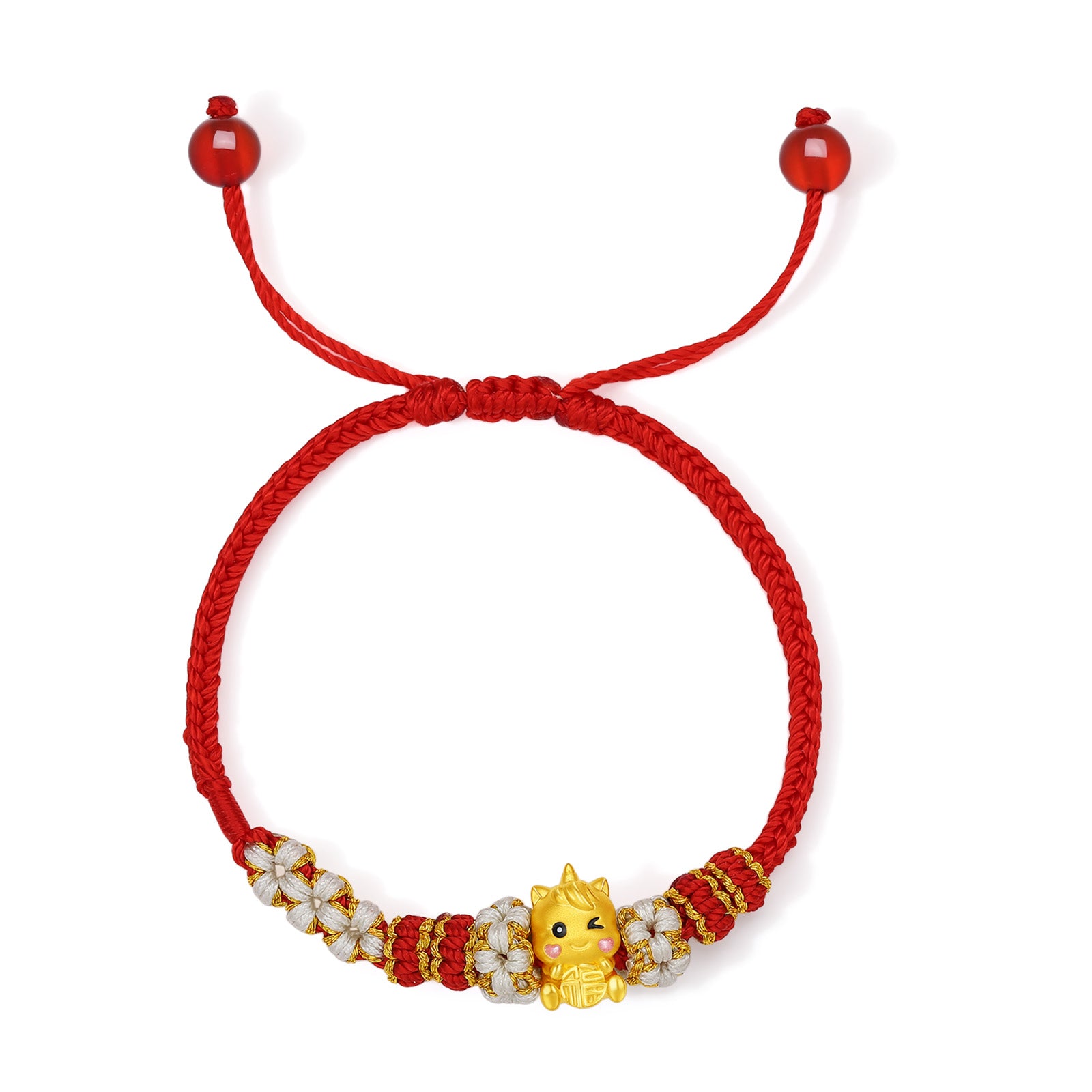 'Year of the Horse' 24K Gold Bracelet Horse Fortune Fu 0.6-0.8g 16cm-22cm A1715948