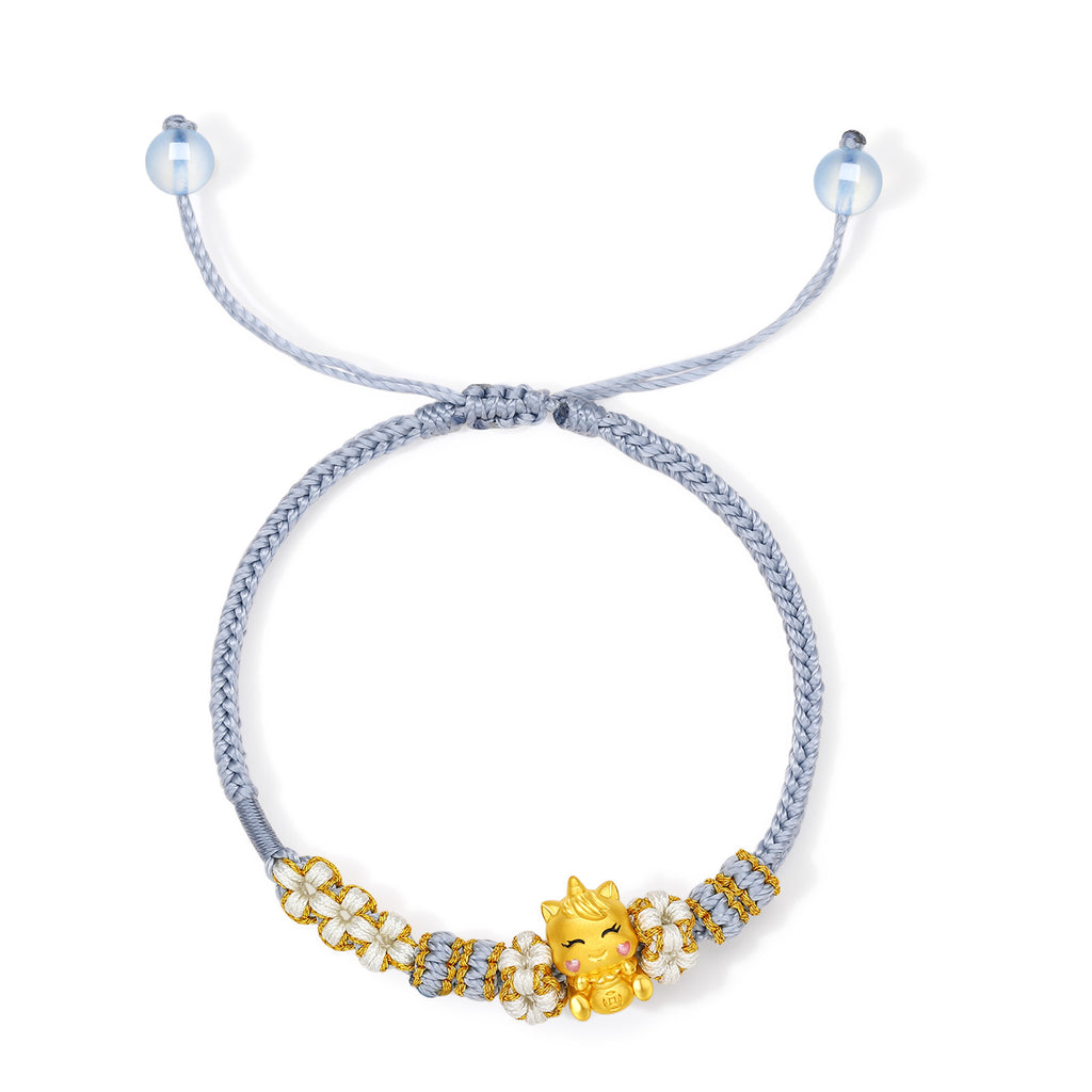 'Year of the Horse' 24K Gold Bracelet Horse Fortune Bag 0.6-0.8g 16cm-22cm A1715945