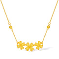 “Dream in the Garden” 24K Gold Pendant Necklace Flower 3.7-4g A0614963
