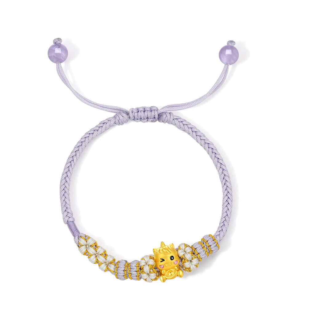 'Year of the Horse' 24K Gold Bracelet Horse Yuanbao 0.6-0.8g 16cm-22cm A1715941