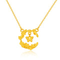 “Dream in the Garden” 999 24K Gold Pendant Necklace Flower 3.6-4g A0614924