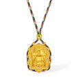 'Jiuhua Mountain' 999.9 24K Gold Pendant Necklace Diamond Ksitigarbha Bodhisattva V0415334