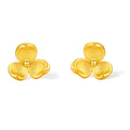 “Dream in the Garden” 999 24K Gold Earrings Flower 1.65-1.97g A0914954